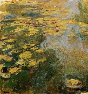  fleurs tableaux - Le bassin des nénuphars à gauche Claude Monet Fleurs impressionnistes